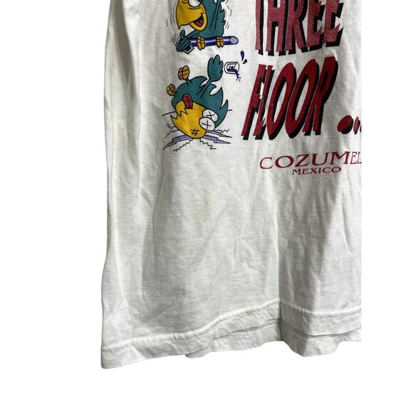 Y2K White Tequila‎ Parrot Humor Comedy Joke Cozumel Mexico Tee Shirt Size XL - Picture 3 of 4